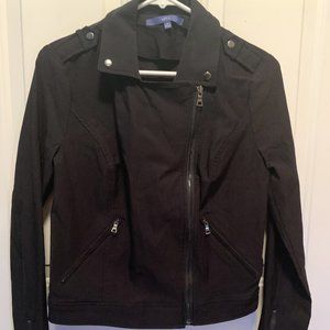 Black waist length fitted jacket
